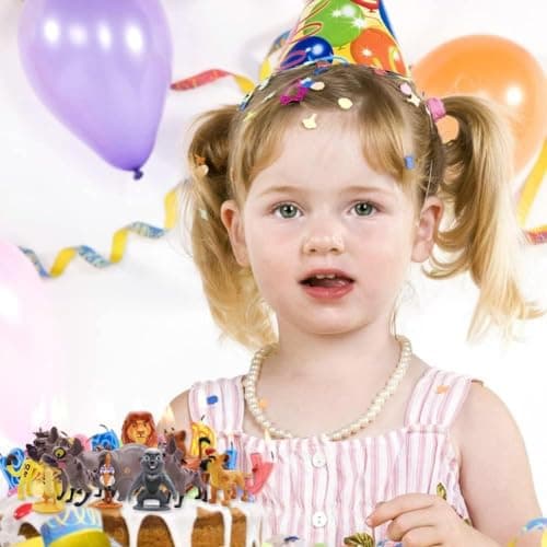 PLNVNVP 12pcs Lion Gâteau Topper, Le Roi Lion Gâteau Topper, Cartoon Cake Topper, Décoration de Gâteau d'Anniversaire de Dessin Animé, pour Fête Décoration Supplies