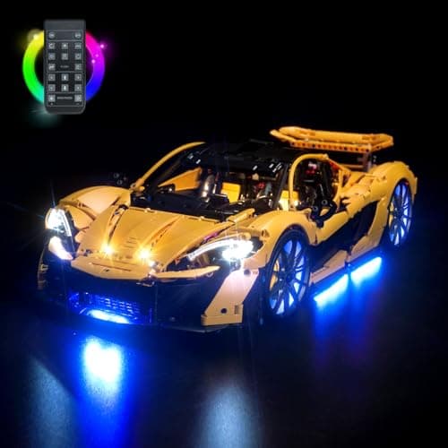 Kit d'éclairage à distance compatible avec Lego Technic McLaren P1 (pas de modèle) - Kit d'éclairage LED compatible avec 42172 McLaren P1 - Jouet créatif