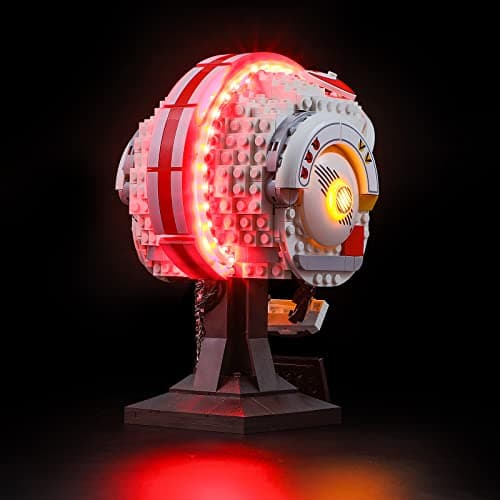 BRIKSMAX Kit d’éclairage à LED pour Lego Le Casque Red Five de Luke Skywalker - Compatible with Lego 75327 Blocs de Construction Modèle- Pas inclure l’Ensemble Lego