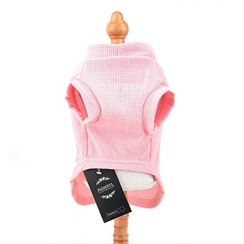 PAIDEFUL Chemises pour Petits Chiens de Taille Chats Gilet en Coton Doux de Couleur Unie Tee-Shirt Respirant Débardeurs Chiot Chihuahua Vêtements t-Shirts Été pour Animaux de Compagnie Rose M