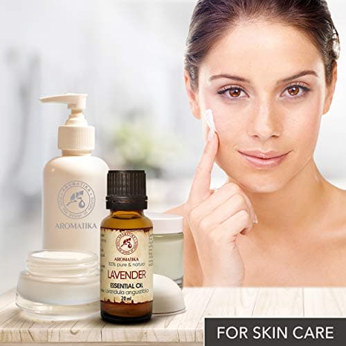 Huile Essentielle de Lavande - 20ml - Lavandula Angustifolia pour Diffuseur - Aromathérapie - Pure et Naturelle - HE Lavande - Visage - Sauna - Détente - Apaisant - Bon Sommeil - Entretien des Tissus