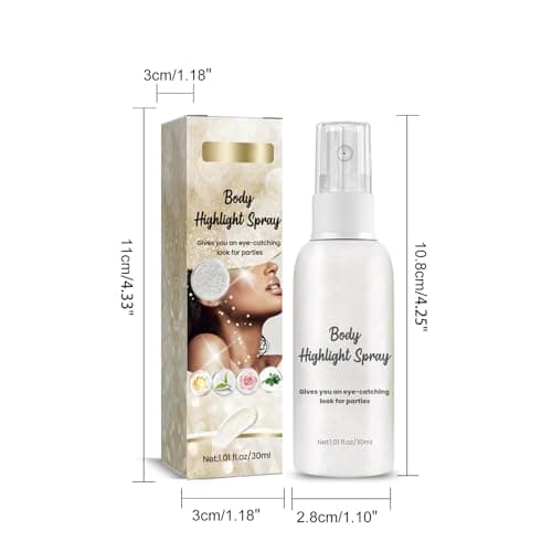 Body Paillettes Spray, 30ml Paillettes Spray Körper Longue Durée Paillettes Séchage Rapide Imperméable Paillettes Spray, Paillettes Spray Cosmétiques Pour Le Visage,Les Cheveux Et Les Vêtements(Blanc)