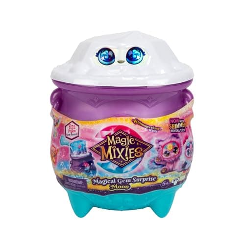 Magic Mixies Chaudron Magie des éléments Nouveaux Yeux Scintillants ! Fais apparaître Une Peluche Mixie au Milieu des Bulles du Chaudron et découvre 2 gemmes Surprises Magiques et solaires !