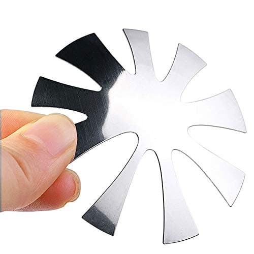 ISAKEN French Manucure Pochoir Cutter Acier inoxydable, French Sourire Ligne Coupe Edge Tondeuse Métal Modèle Dongle pour Gel UV Acrylique Modelage, pour DIY, Salons de Manucure, Argent