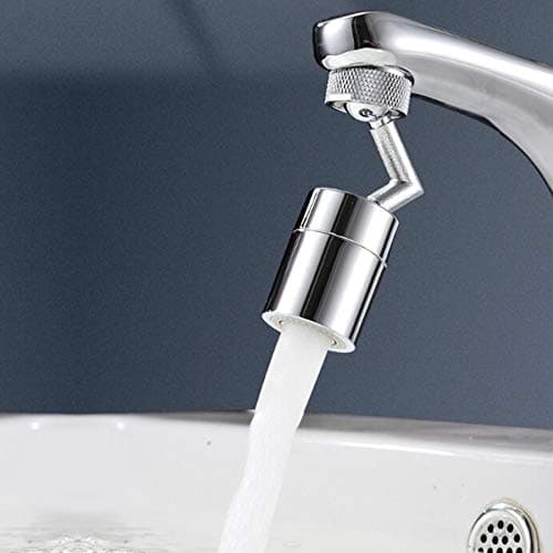 Waternymph 720 Degrés Grand Angle Aérateur pour Robinet, 2 Modes Réglable Mousseur Robinet pour Salle De Bain, Cuisine - Moletage(FM22)