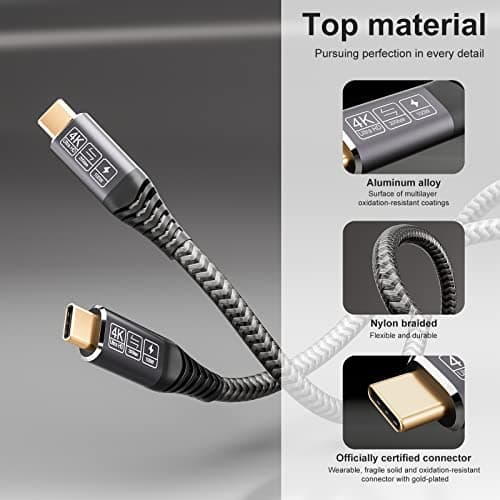 CAKOBLE cable usb c vers usb c 3m,cable usb c 3.2 gen 2 20gbps100W câble usb c charge rapide,transmission video 4K 60Hz pour téléphones mobiles, moniteurs, dispositifs USB C,cable usb c 3m