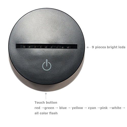 HPBN8 Ltd 3D Jiu Jitsu LED Lampe Art Déco Lampe Lumières LED Décoration Lampes Touch Control 7 Couleurs Change Veilleuse USB Powered Enfants Cadeau Anniversaire Noël Cadeaux