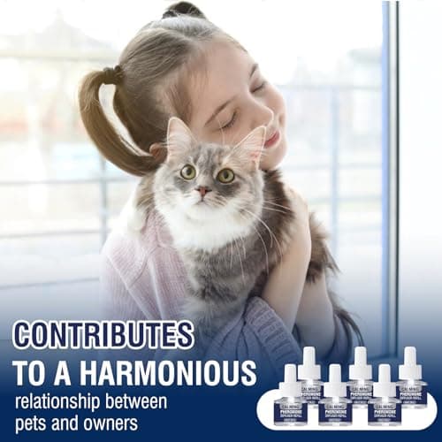 Pheromones Chat PhéRomones Pheromone Calmant Diffuseur Anti Stress Apaisant Prise pour Apaiser Chats Conflit FéLines Relaxantes Calmantes Agité Stressé 6 * 48ml Recharges Insipide