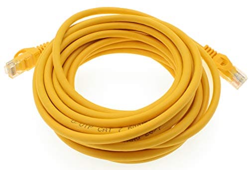 1CONN - Câble réseau de 0,5 m, câble Ethernet, Lan et patch pour une vitesse Internet maximale et connecte tous les appareils avec prise RJ 45 jaune - 5 pièces
