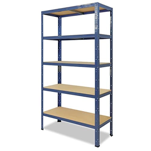 shelfplaza® 180x60x30cm Home Étagère Charge Lourde Bleu/Etagere Metallique 5 Niveaux / 175kg capacité Charge/Etagere en Metal, étagères de Rangement & Etagere Rangement Garage Acier