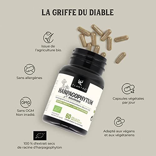 Harpagophytum bio * Plantae * 60 gélules végétales * Anti-inflammatoire naturel + Santé articulaire + Système digestif *