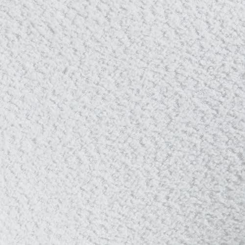WOLTU Chaise Salle à Manger Pivotante, Chaise Cuisine, Chaise Scandinave, Chaise Ergonomique, avec Dossier et Accoudoirs, Pieds en Métal, Tissu Bouclette, Blanc, EZS11ws-1