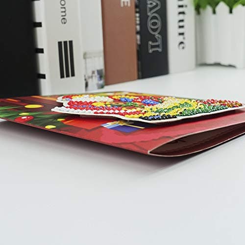 ycyingcheng 5D DIY Diamant Cartes de Noël, 8 Pièces DIY Forme Spéciale Diamant Peinture Carte de Voeux Cartes Postales pour Thanksgiving Anniversaire Noël