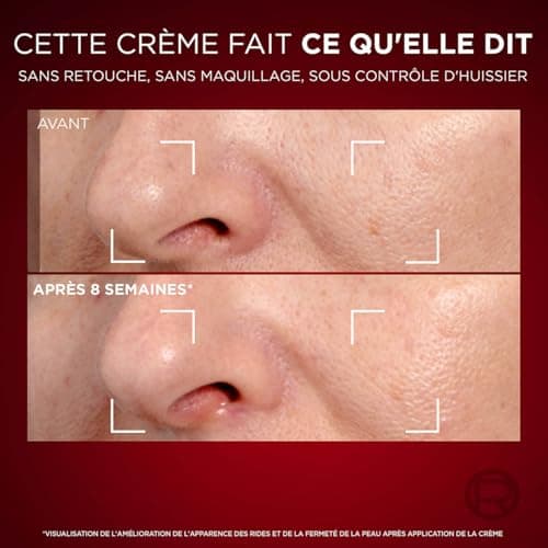 L'Oréal Paris - Soin Profond Visage Anti-Âge - Crème de Jour Triple Action - À l'Acide Hyaluronique, Pro-Rétinol & Vitamine C - Tous Types de Peau - Revitalift Laser X3 - 50 ml