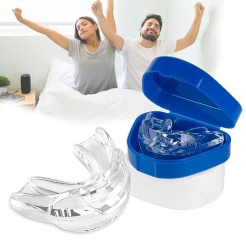 GouttièRe Dentairec Mise à Niveau MatéRielle2.0 Plus Doux Et Plus éLastique Ne Fait Pas Mal à La Bouche Anti Ronflement Efficace Puissant Apnee Du Sommeil Appareil Stockage IndéPendant 2PCS