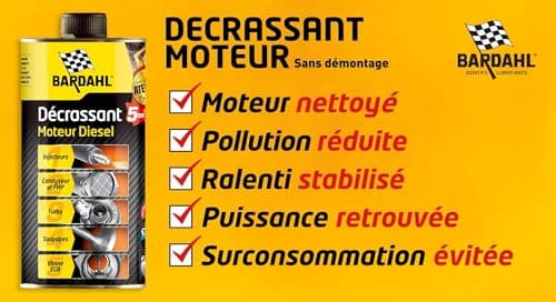Décrassant moteur diesel 500ml Bardahl (flacon)