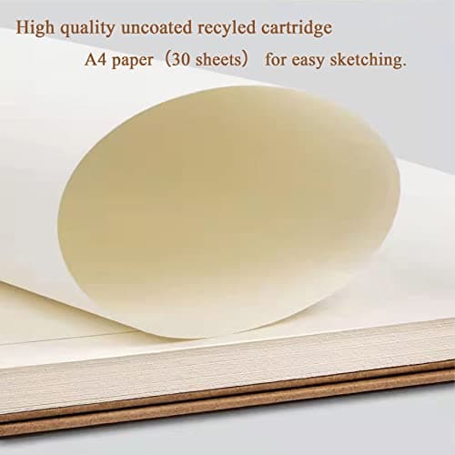 Aunphuw Carnet Dessin A4 Sketchbook 2pcs, 120GSM Reliure Spirale Papier Dessin Cahier avec Couverture Rigide de Croquis Papier sans Acide 60 Pages pour Enfant et Adultes D'artiste