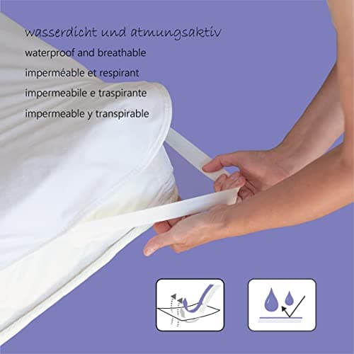 Twillie – Protège-Matelas 80 x 200 Imperméable avec 4 Bandes Élastiques – Certifié Oeko Tex® - Ultra Fin, Ultra Résistant, Ultra Doux – Alèse 100% Jersey - Respirant et Absorbant, Fabriqué en Europe