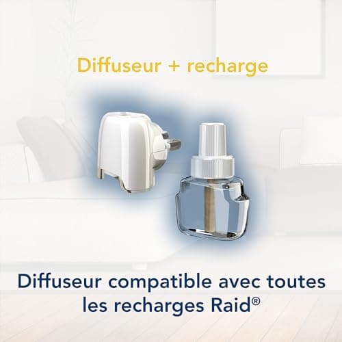Raid Recharges Liquides Pour Diffuseur Electrique Répulsif Moustiques Et Moustiques Tigres - 3x45 nuits – 3 Recharges 3x32ml
