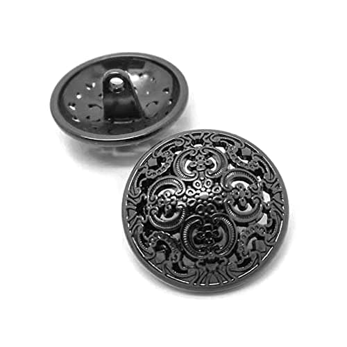 Gativs Bouton Metal 30 Pièces Bouton de Couture Boutons Mercerie Metal Boutons à Coudre Metal Bouton en Métal de Vêtements Veste 20MM Métal Boutons Ronds Vintage Vieilli avec Tige à Coudre