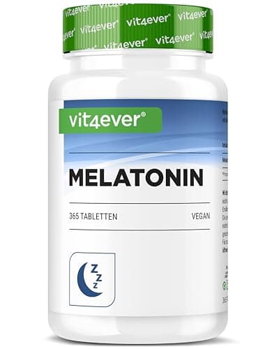 Mélatonine - 365 Comprimés - 1 mg par comprimé - Sans Additifs Indésirables - Haute Dose - Vegan