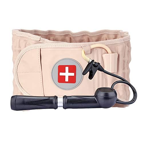 Nubax,Ceinture Lombaire,Ceintures Lombaires,Ceinture gonflable, dispositif de traction, pour le soulagement des douleurs musculaires du dos et la prévention des blessures Correction de la posture