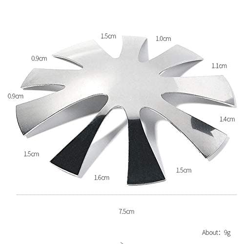ISAKEN French Manucure Pochoir Cutter Acier inoxydable, French Sourire Ligne Coupe Edge Tondeuse Métal Modèle Dongle pour Gel UV Acrylique Modelage, pour DIY, Salons de Manucure, Argent