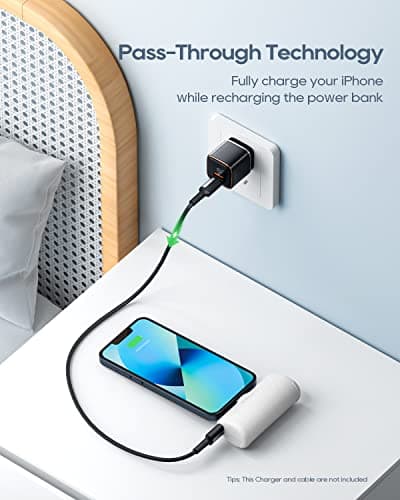 Mini Batterie Externe pour iPhone 4500 mAh, Batterie Externe 12W PD Charge Rapide, Petite Batterie Externe Compatible avec iPhone 14/14 Pro Max/13 Pro/13/12/11/XS/XR/8/7/6 - Blanc