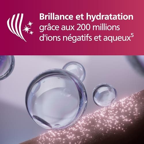 Philips Sèche-cheveux Philips High Speed 8000 Series, ThermoShield Advanced, ionique, embout de coiffage et diffuseur, soin du cuir chevelu, 1400 W, champagne rosé, modèle BHD837/10