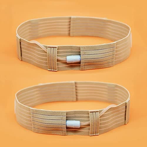 Lot de 2 ceintures de cathéter de dialyse péritonale – Support de tube G pour homme et femme – Ceinture de dialyse abdominale pour PD, G, PEG, J – Accessoires de dialyse (moyen)