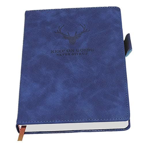 Carnet de Notes Classique Papier à Rayures - Journal Couverture Rigide, 8,3 "× 5,7", 360 pages,Parfait pour le bureau Accueil École Rédaction professionnelle et prise de notes(A5,bleu)