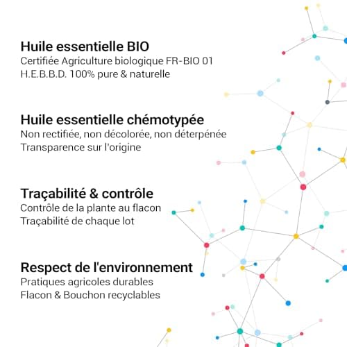 Huile Essentielle BIO de Thym à Bornéol, Feuilles de Sarriette 10ML - Certifiée AB - 100% Pure & Naturelle, Chémotypée HEBBD - Pratiques agricoles durables - Analysée et conditionnée en France