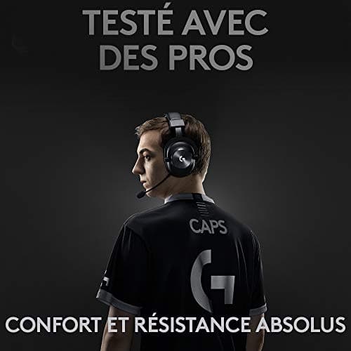 Logitech G PRO X LIGHTSPEED Casque gaming sans fil avec technologie de filtre de micro Blue VOICE, transducteurs PRO-G 50mm, DTS Headphone: X 2.0, 20 heures de batterie, PC, PS5, PS4, Switch - Noir