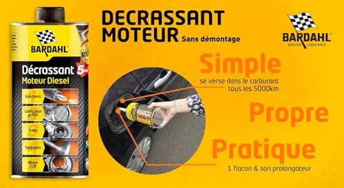Décrassant moteur diesel 500ml Bardahl (flacon)