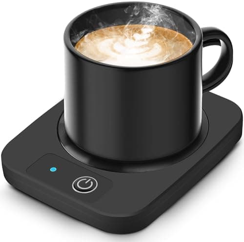 Azyh Chauffe-Tasse pour Café, 45°C Tasse Intelligente, Chauffe-Bougie Intelligent, Chauffe-Café électrique avec Panneau en Aluminium pour Bureau, Chauffe Tasse USB pour Chauffer Le café Lait thé Cacao