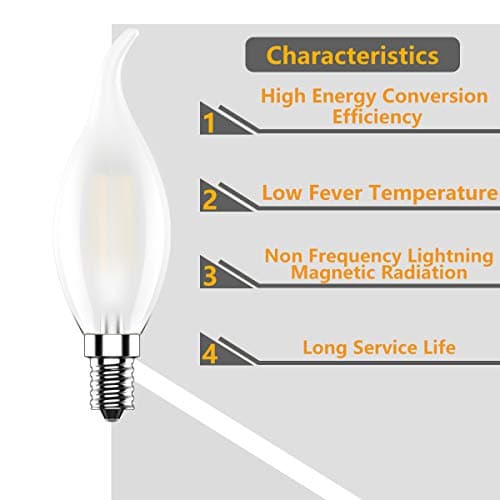 Tuoplyh 10 Pack Ampoules LED E14 Filament Vintage Edison,4W Equivalent 40W,Blanc Chaud 2700K,400LM,CRI >80,AC 220V-240V,Verre Givré