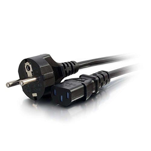 C2G Câble d'alimentation de 10M (IEC320C13 à CEE 7/7 Schuko) 30 pi Convient pour PC, Moniteurs, Appareils électroménagers. Cordon d'alimentation, Noir