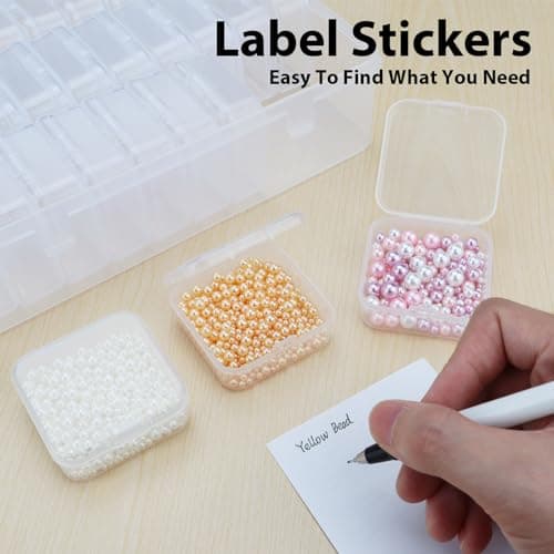 Gbivbe Boite de Rangement Mini avec Couvercle, 31 Pièces Petite Boite Plastique Transparent de Stockage de Perles, Rangement Boîtes de Conteneurs pour Collecte de Petits Objets, Bijoux, Artisanat