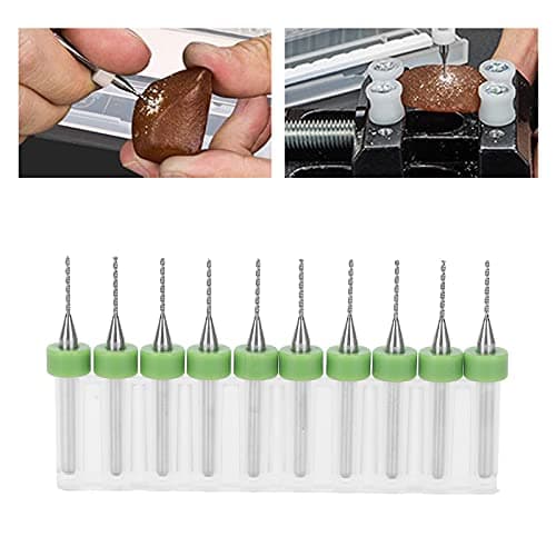 Micro Foret Spiral, 20 Pièces 0.8mm Alliage d'Acier au Tungstène Circuit Imprimé Micro Twists Ensemble d'Outils de Poinçonnage Vertical