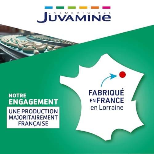 JUVAMINE - Magnésium Marin 300mg + Vitamine B6 - Fatigue - Stress - Equilibre nerveux - Bien être - Système nerveux - Format 4 Mois - 120 Comprimés - Fabriqué en France