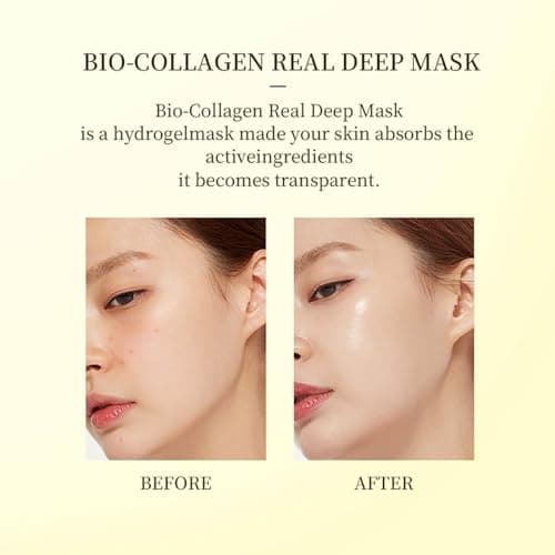 Biodance Mask Collagen Masque Real Deep Mask Masque Collagene Korean Anti-âge Mask Collagen Collagène Masque Soluble Masque Hydratant Hydratation Visage pour les Peaux Sèches Ternes Femmes (12pc)
