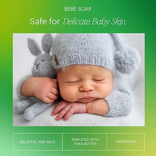 Savon Makari pour Bébé 5.4oz - Barre de bain apaisant, nettoyant pour enfants avec un beurre de karité hydratant et doux, ingrédients botaniques non irritants - hydrate, adoucit, guérit et protège