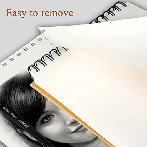 Aunphuw Carnet Dessin A4 Sketchbook 2pcs, 120GSM Reliure Spirale Papier Dessin Cahier avec Couverture Rigide de Croquis Papier sans Acide 60 Pages pour Enfant et Adultes D'artiste