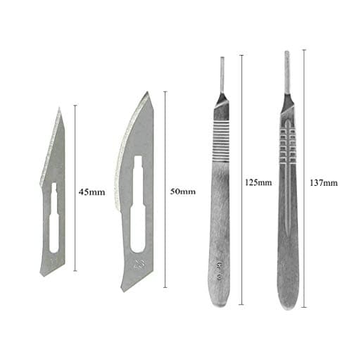ABMRO Lame chirurgicale stérile fabriquée en acier au carbone - Taille stériles n ° 11 et 23 (10 chacune)- emballés individuellement dans stérile