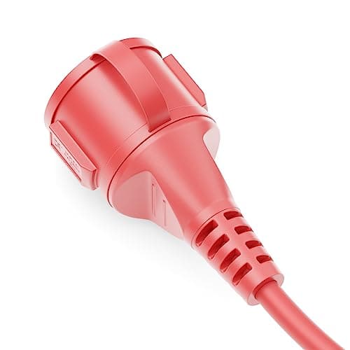 deleyCON 25m Câble de Rallonge Outdoor - Extrêmement Résistant Aux Intempéries Câble en Caoutchouc IP44 pour L'extérieur - Fiche Contact Protection Type F (CEE 7/4) sur Prise Femelle (CEE 7/3) Rough