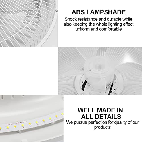 Hebitod 80W Ventilateur de plafond avec éclairage, LED Fan Plafonnier avec Télécommande et APP, Mode été Hiver, 6 Vitesses de Vent, Température de Couleur Réglables, Timing, Pour Salon Salle