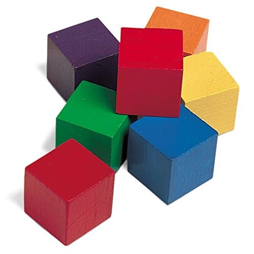 Learning Resources Cubes en bois de couleur de 2,5 cm (jeu de 102)