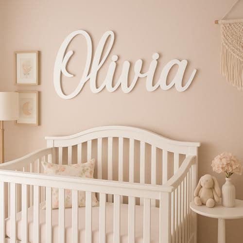 Prénom bois de 20 cm à 96 cm décor de chambre d’enfant personnalisé fait à la main