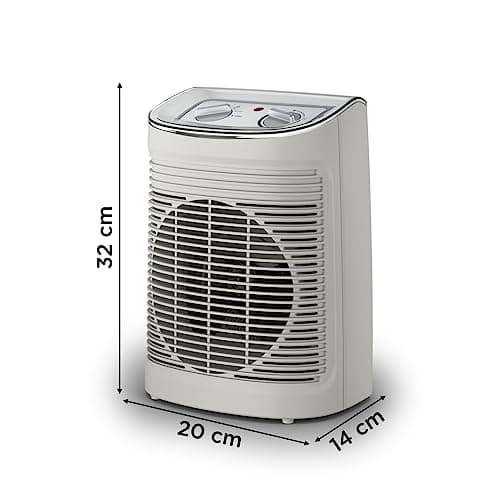 Rowenta Chauffage soufflant, Usage salle de bain, 2 réglages, Silencieux, Compact, Mode éco, Transport et rangement faciles, Grande diffusion de la chaleur, Instant Comfort Aqua SO6510F2