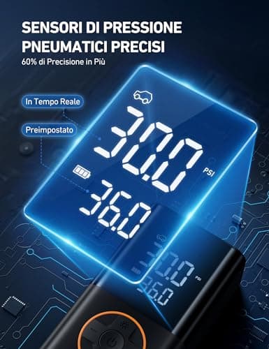 AstroAI Gonfleur Pneus Voiture, Compresseur à Air Portatif, Compresseur Voiture 150PSI, Gonfleur Pneus Voiture Sans Fil compacte, avec Batterie Rechargeable et Lumière LED pour Vélos, Motos, Boules